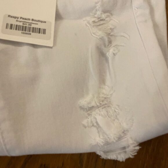 Rancan white distressed jeans size 25 - Picture 2 of 9
